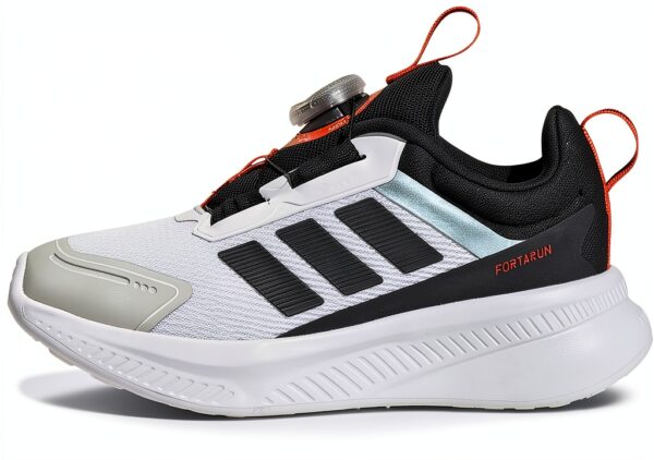 adidas FortaRun 40 BOA Kids Running Shoes White Black-0