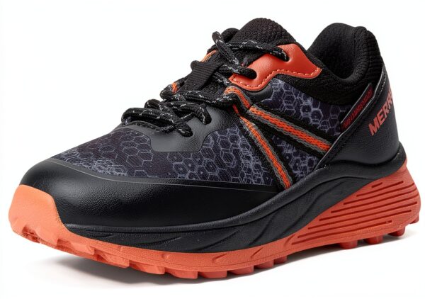 Merrell Kids Fitness Shoes Black Orange Durable Mesh-6