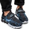 Velcro Boys Fitness Shoes Lightweight Breathable Anti Skid-5