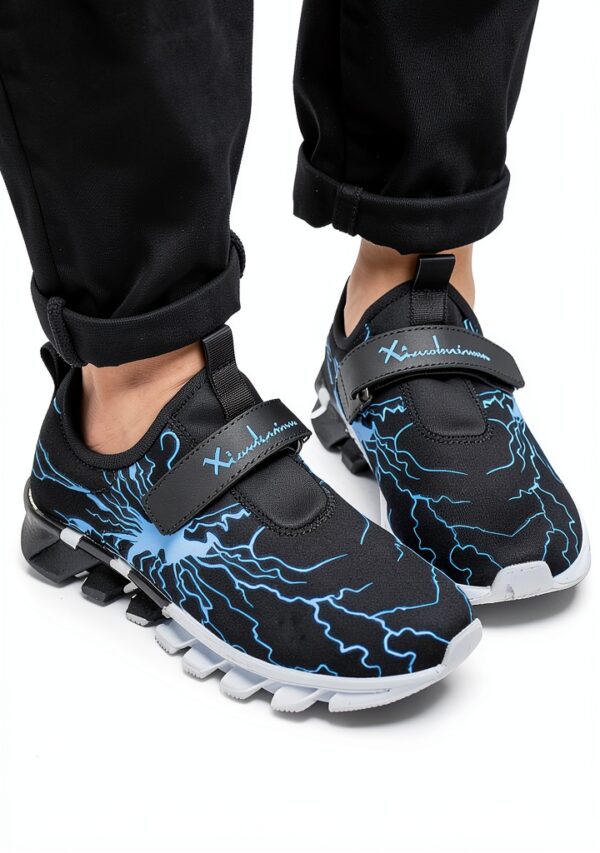 Velcro Boys Fitness Shoes Lightweight Breathable Anti Skid-5