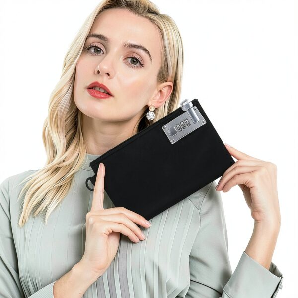 AMIR Zipper Money Bag 1680D Nylon Dual Security Lock-7