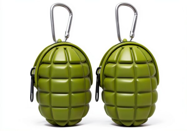 FUSMYE Grenade Coin Purse Silicone Boys Wallet Cool Design-0