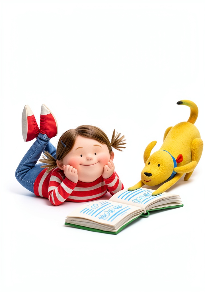 Spanish children's book open on Kindle device showing colorful illustrations