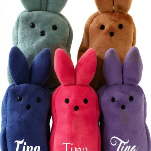 Personalized Easter Bunny Coin Purse Kids Plush Zipper-0
