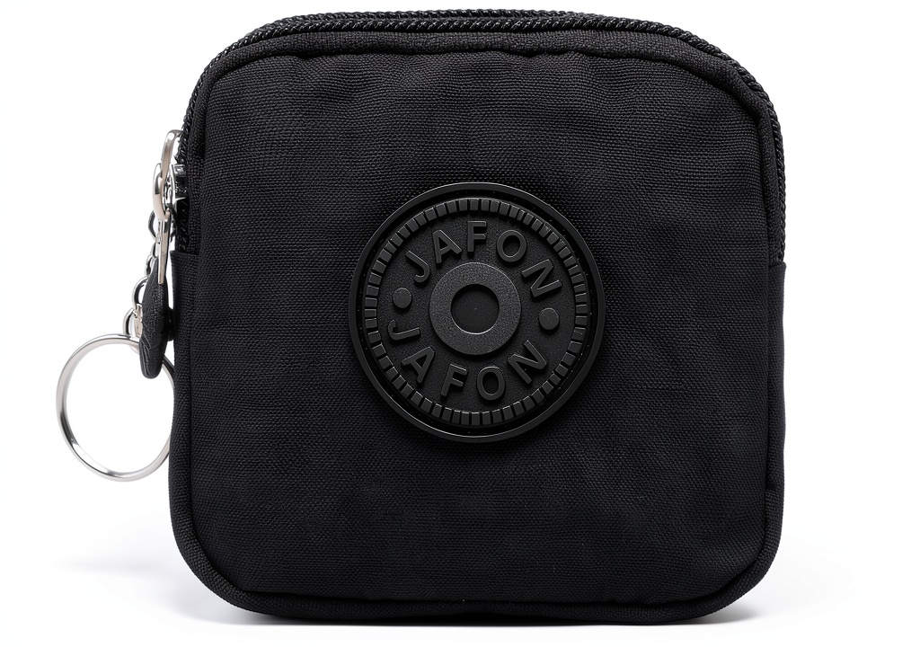 Child using Canvas Wallet Money Bag attached to backpack during outdoor activity