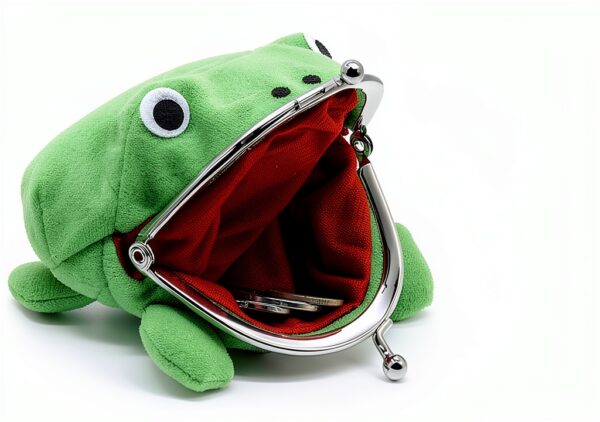 Frog Coin Purse Plush Fabric Kids Adults Small Items Storage-8