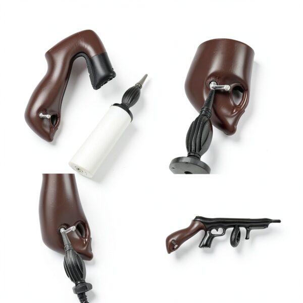 cssopenss Inflatable Gun Money Bag Props Role Play Party-3