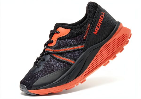 Merrell Kids Fitness Shoes Black Orange Durable Mesh-5