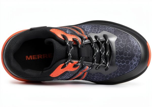 Merrell Kids Fitness Shoes Black Orange Durable Mesh-1