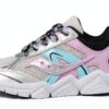 Saucony Kids Fitness Shoes Leather Silver Black SYF25KK4-3