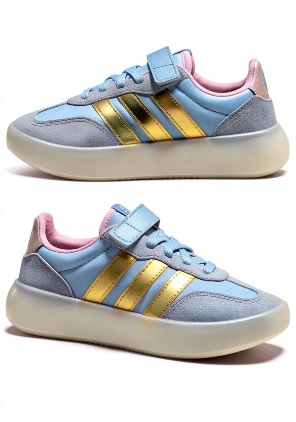 adidas Kids Barreda Decode Fitness Shoes Mint Gold Lavender-6
