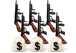 cssopenss Inflatable Gun Money Bag Props Role Play Party-0