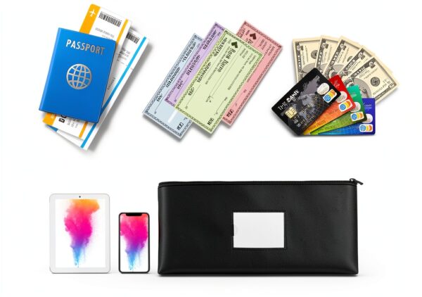 Xinnilove Nylon Money Bags Zipper Security Pouch Set-5