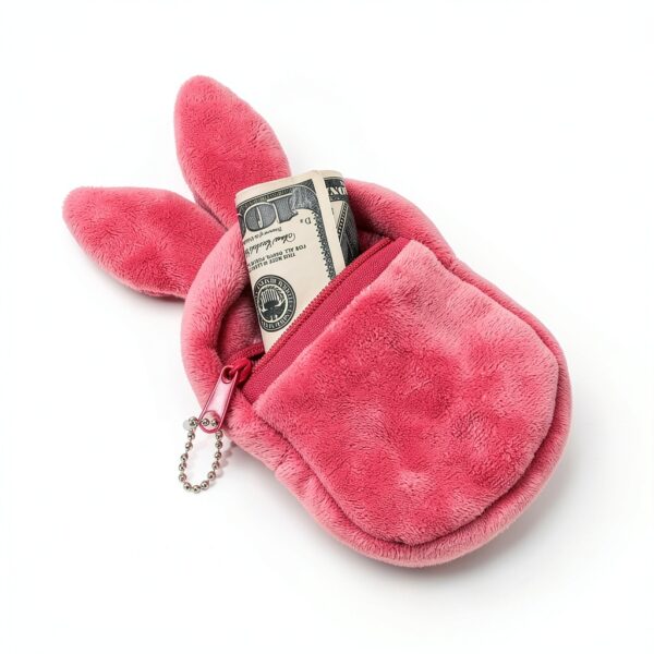 Personalized Easter Bunny Coin Purse Kids Plush Zipper-4