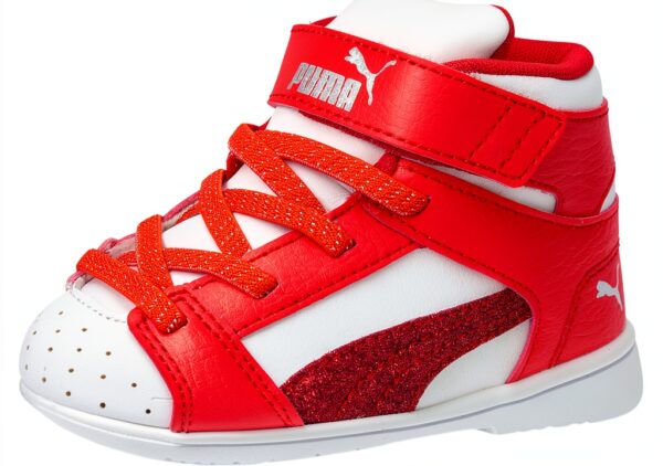 Puma Kids Fitness Shoes Glacial Gray Navy Rickie Orange-5