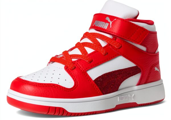 Puma Kids Fitness Shoes Glacial Gray Navy Rickie Orange-6