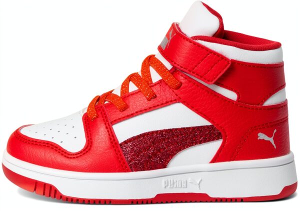 Puma Kids Fitness Shoes Glacial Gray Navy Rickie Orange-3