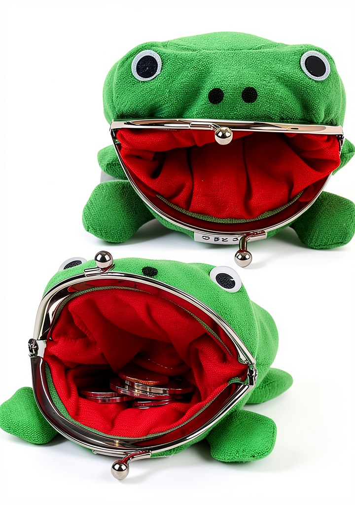 Ninja Frog Plush Coin Wallet shown in a child's hand during Halloween trick-or-treating