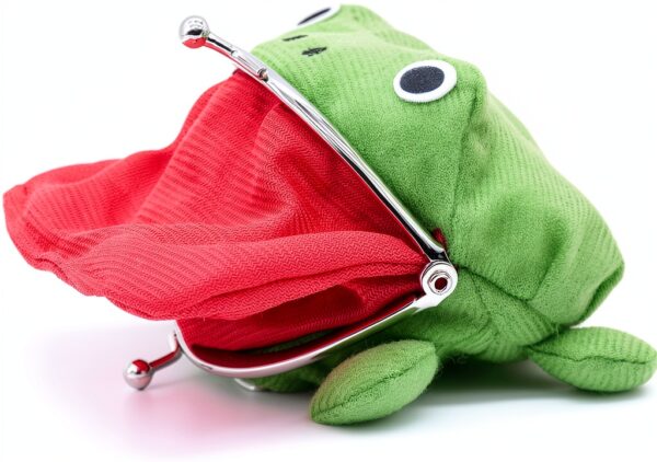 Frog Coin Purse Plush Fabric Kids Adults Small Items Storage-1