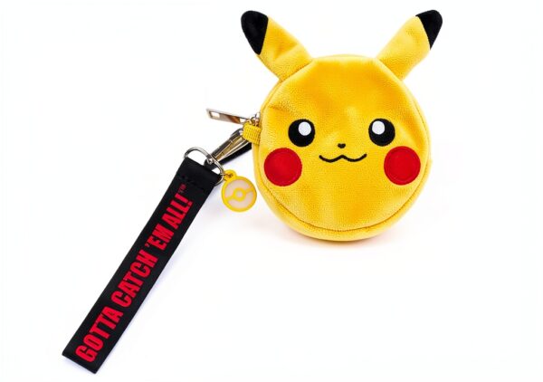 Pikachu Coin Pouch Pokemon Plush Faux Fur Accessory-0