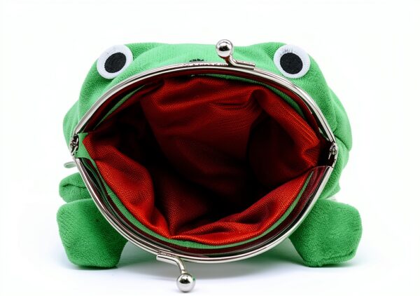 Frog Coin Purse Plush Fabric Kids Adults Small Items Storage-7