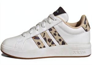 adidas Grand Court 3.0 J Kids Sneakers White Pink Fitness-0