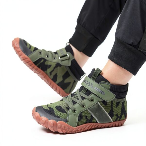 KUBUA Kids High Top Sneakers Lightweight Zero Drop Design-6