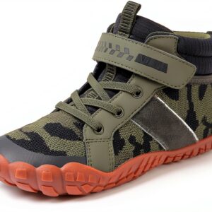 KUBUA Kids High Top Sneakers Lightweight Zero Drop Design-0