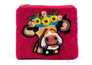 Handmade Beaded Coin Purse Unisex Child Zipper Closure-0