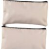 HAPINARY Beige PU Leather Zipper Money Bag Portable Cash-5