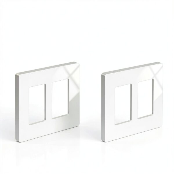 BESTTEN Screwless Wall Plate Gloss Off White Modern Design-4
