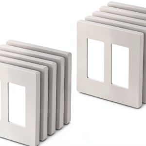BESTTEN Screwless Wall Plate Gloss Off White Modern Design-0