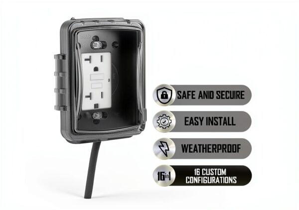 TayMac 1 Gang Weatherproof Electrical Outlet Cover-5