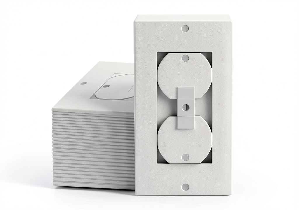 Installing Tondiamo outlet gasket insulation on a wall outlet