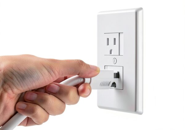 Outlet Cover Safety Innovations Self Closing White ABS Plate 790-6-4