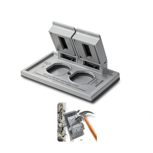ELEGRP Outdoor Weatherproof Duplex Outlet Cover 1 Pack White-Vertical-1