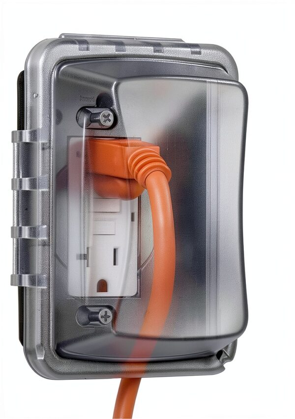 TayMac 1-Gang Weatherproof In-Use Electrical Outlet Cover Clear-4