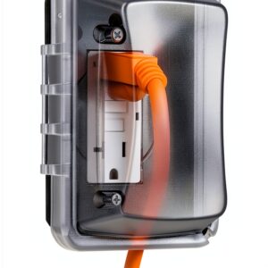 TayMac 1-Gang Weatherproof In-Use Electrical Outlet Cover Clear-0