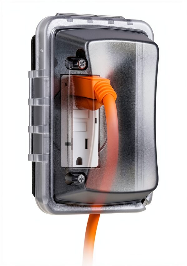 TayMac 1-Gang Weatherproof In-Use Electrical Outlet Cover Clear-0