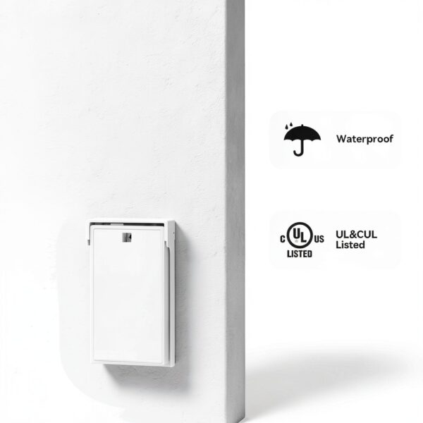 Outdoor Electrical Outlet Cover ELEGRP White Vertical Polycarbonate-2
