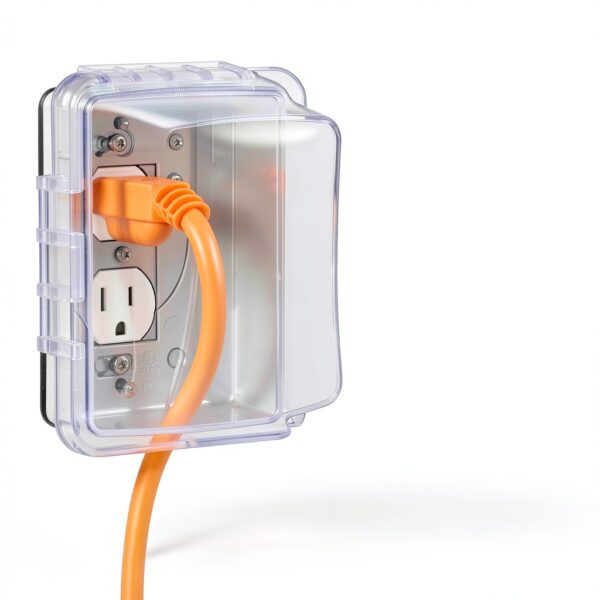 TayMac 1-Gang Weatherproof In-Use Electrical Outlet Cover Clear-6
