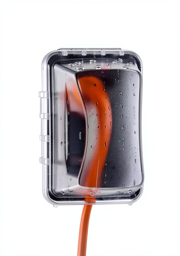 TayMac 1-Gang Weatherproof In-Use Electrical Outlet Cover Clear-5