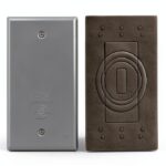 TayMac Single Gang Gray Polished Metal Switch Cover BC100S-0