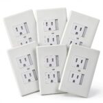 Outlet Cover Safety Innovations Self Closing White ABS Plate 790-6-0