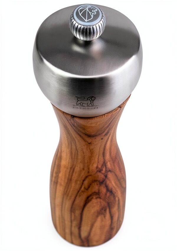 Peugeot Salt Mill Fidji Manual Olive Wood 6 Inch Adjustable Grinder-3