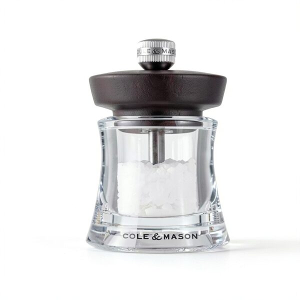 Cole & Mason Acrylic Salt Mill – Grinder with Adjustable Grind – 3.75"-3