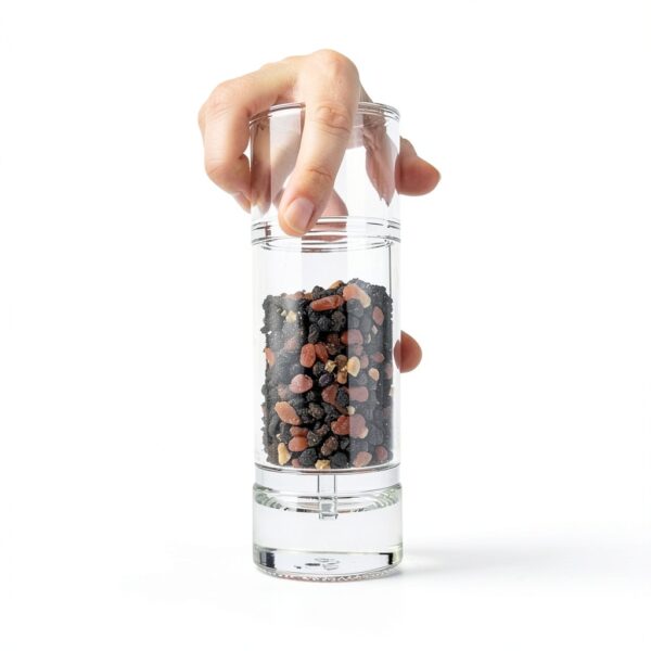 Acrylic Pepper Mill AGIgear Adjustable Coarseness Manual Grinder 6in-4