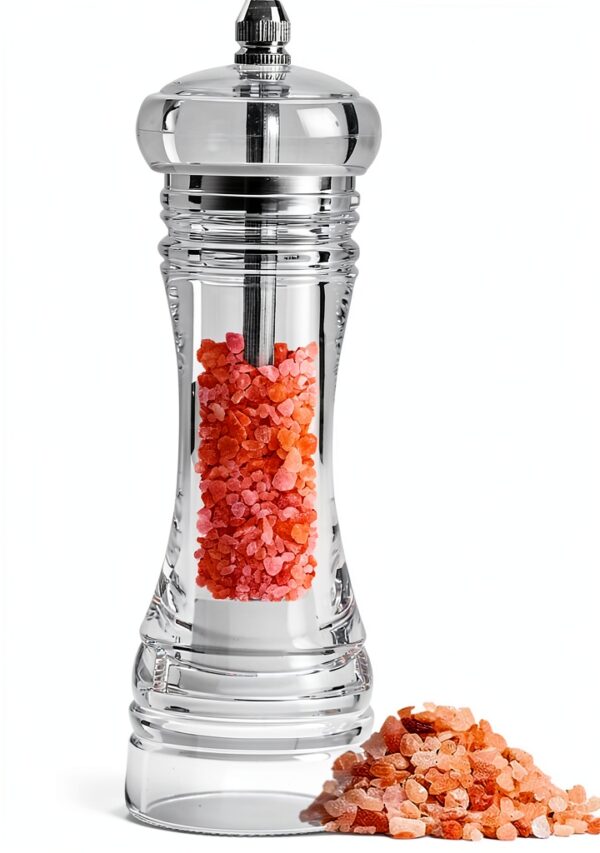 Acrylic Pepper Mill AGIgear Adjustable Coarseness Manual Grinder 6in-0