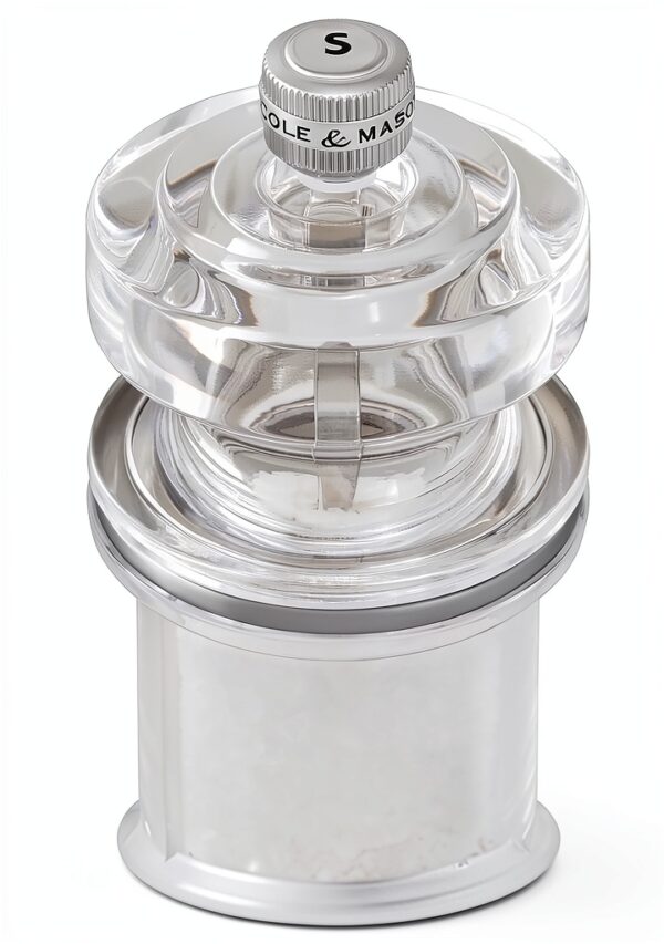 Cole & Mason 605 Refillable Spice Mill Clear Acrylic Salt Grinder 5.5-3