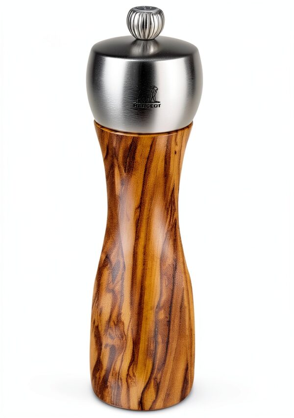 Peugeot Salt Mill Fidji Manual Olive Wood 6 Inch Adjustable Grinder-0